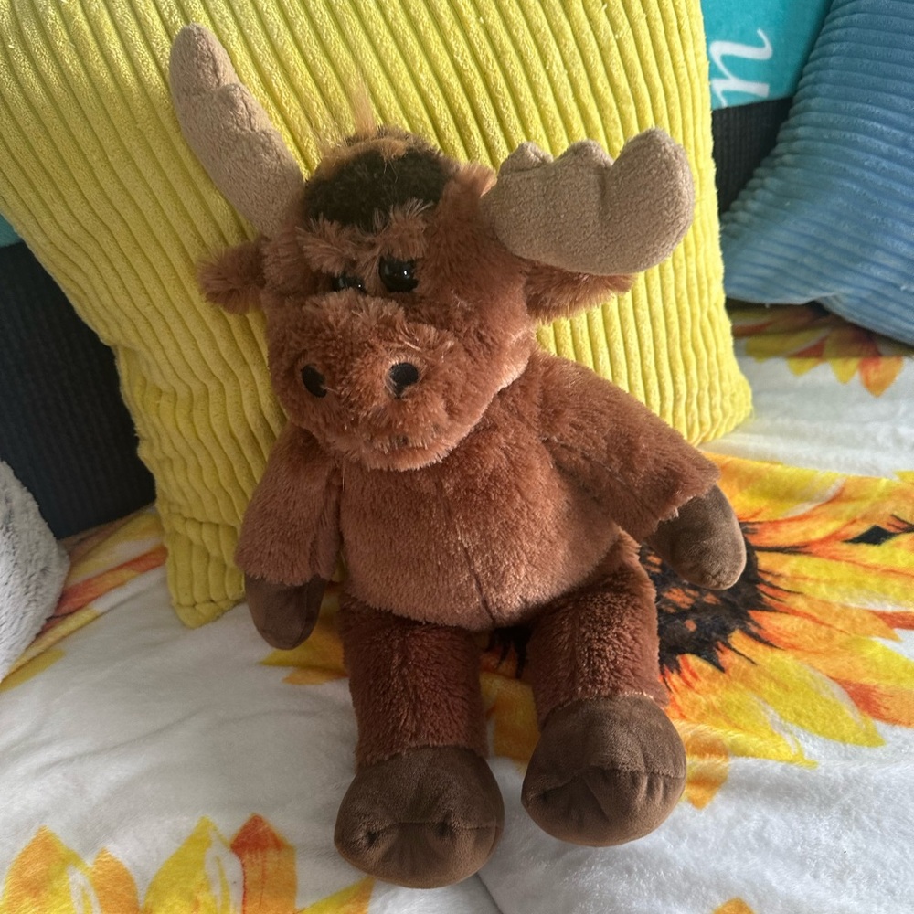Brown Plush Moose Toy